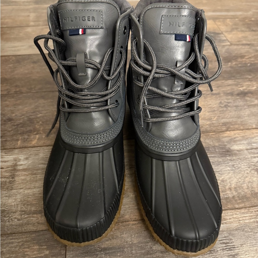 Tommy Hilfiger Black and Gray Men's Boots